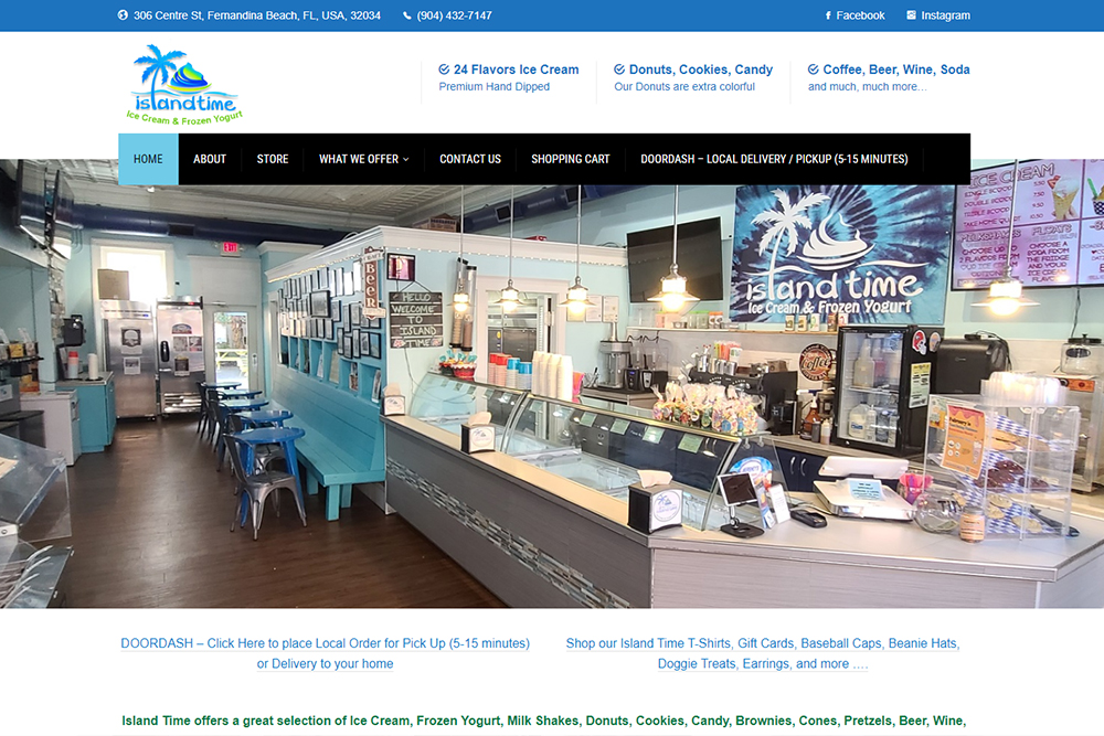Ice Cream Shop Web Designer Jacksonville FL | Kelly Advantage Ice Cream Shop Web Design in Jacksonville FL