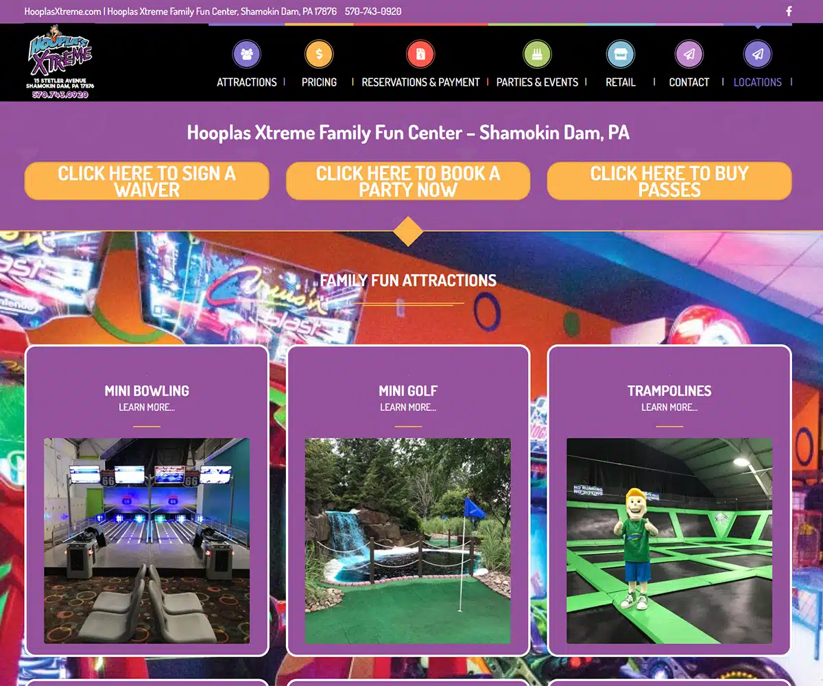 Indoor Amusement Park Website Designer Jacksonville FL | Kelly Advantage Indoor amusement park website designer Jacksonville FL for family entertainment centers