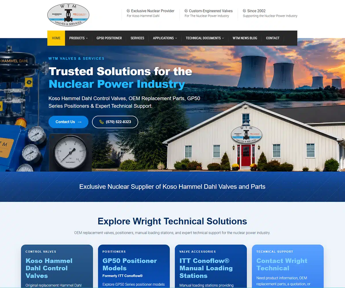 Nuclear Power Industry Website Designer Jacksonville FL | Kelly Advantage Nuclear power industry website designer Jacksonville FL for energy and technical companies