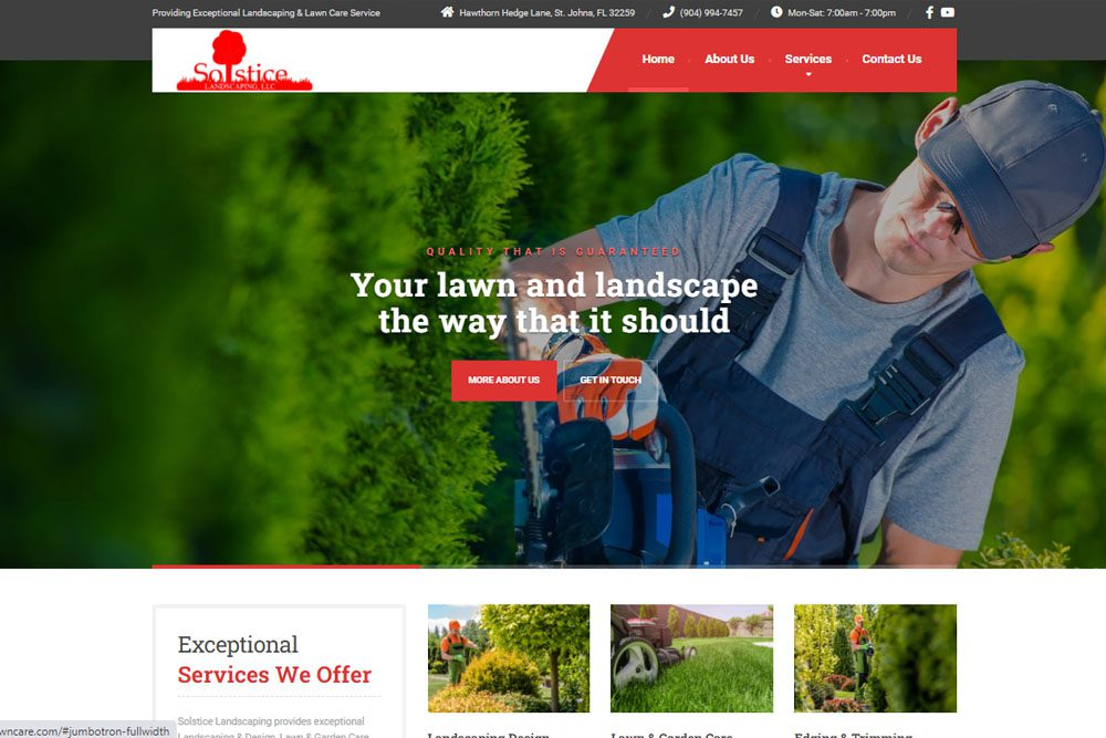 Landscaping Web Design Jacksonville FL | Kelly Advantage Landscaping Web Design in Jacksonville FL