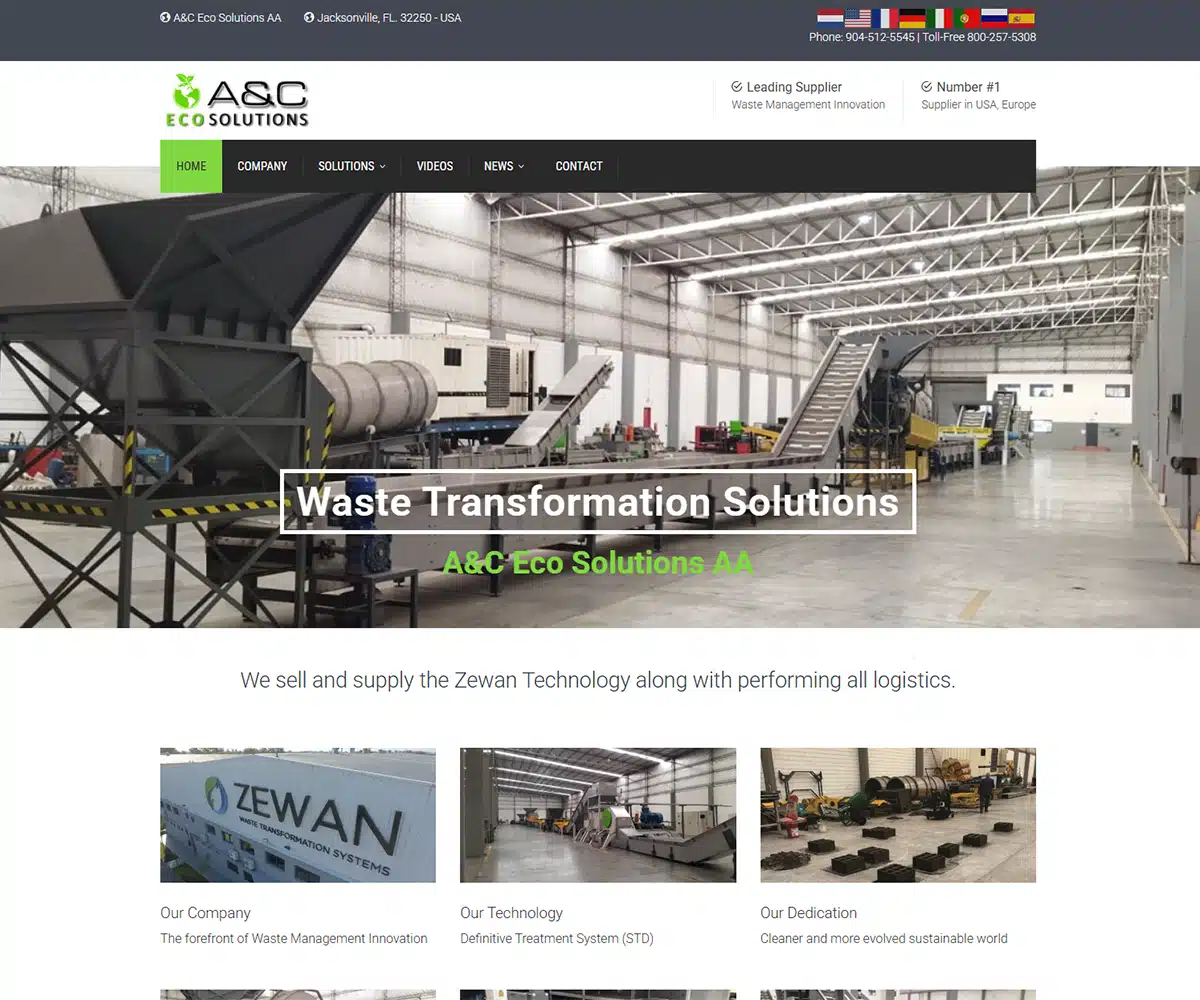 Waste Management Website Design Jacksonville, FL | Kelly Advantage Waste management company website design for Jacksonville, FL, featuring waste collection, disposal, recycling, and commercial waste management services.